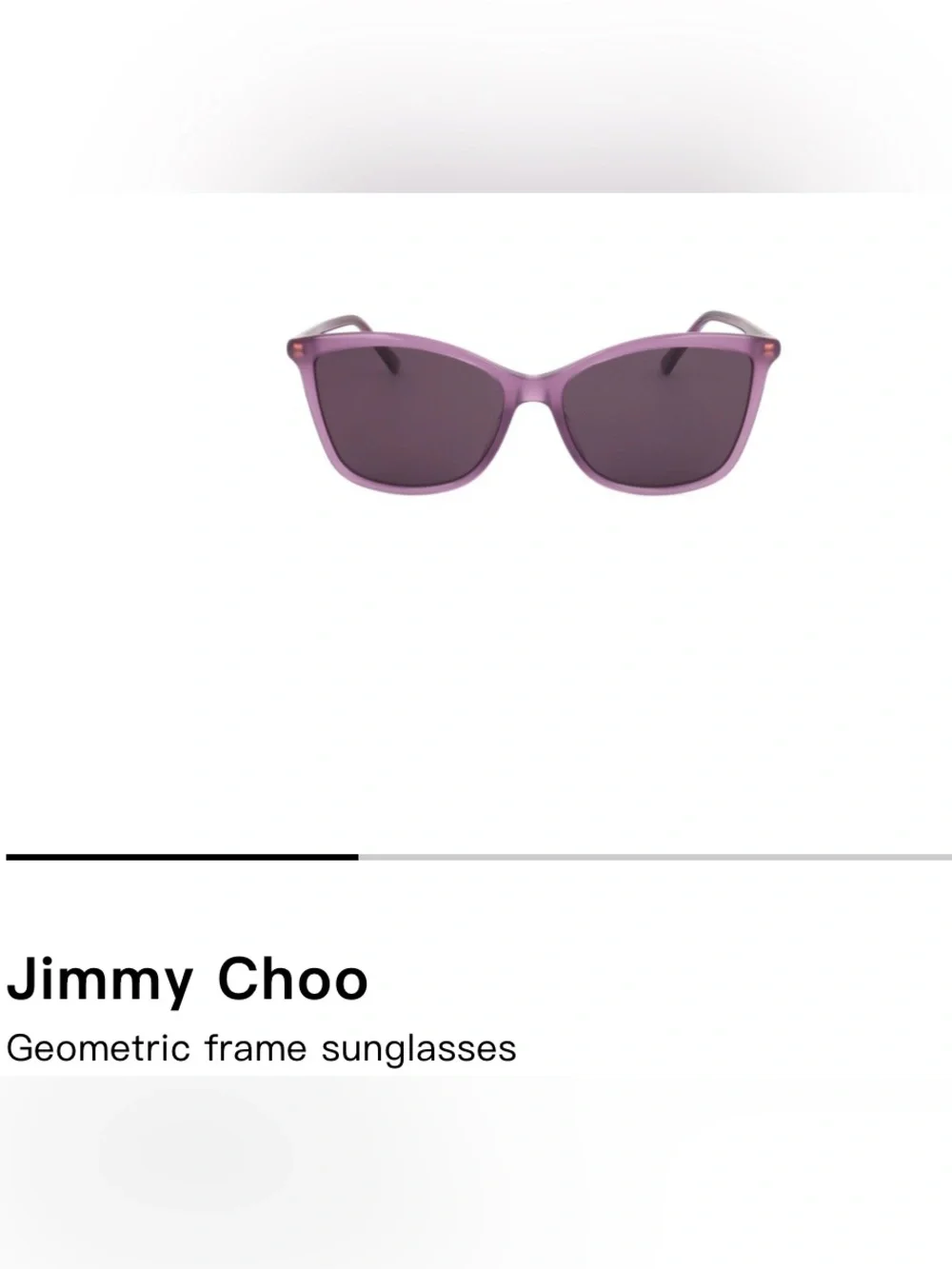 Jimmy Choo Lavender Cat-Eye Sunglasses